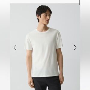 Theory Precise White Cotton Jersey T-shirt Size Large